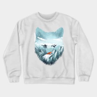 Red Fox in the Wild Winter Crewneck Sweatshirt